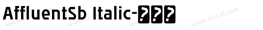 AffluentSb Italic字体转换